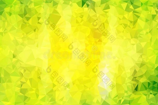 绿色的和<strong>黄色</strong>的<strong>多边形</strong>模式抽象的背景
