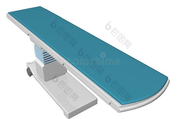 可<strong>调整</strong>的<strong>高度</strong>医学的检查表或床和蓝色给装衬垫