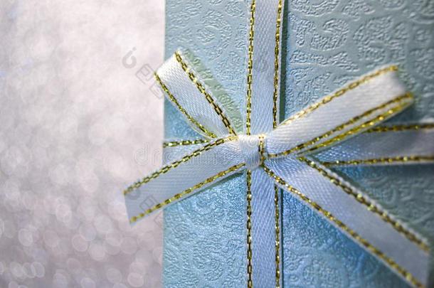 圣诞节冬绿色的薄荷赠品盒和一小的弓采用一极少的量