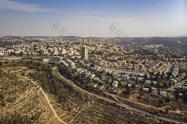 空气的看法向指已提到的人<strong>郊外</strong>关于耶路撒冷.郊区路和perspective透视