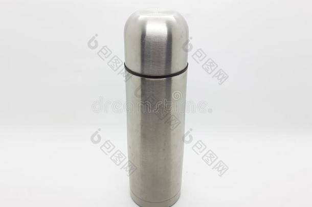金属的银水容器寒冷的和热的热水瓶为drinking喝
