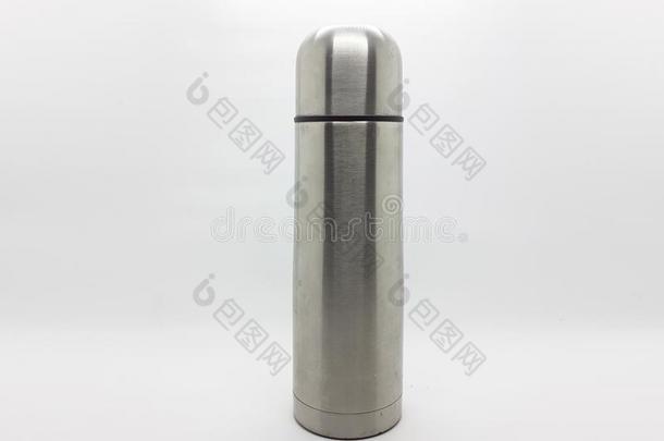 金属的银水容器寒冷的和热的热水瓶为drinking喝