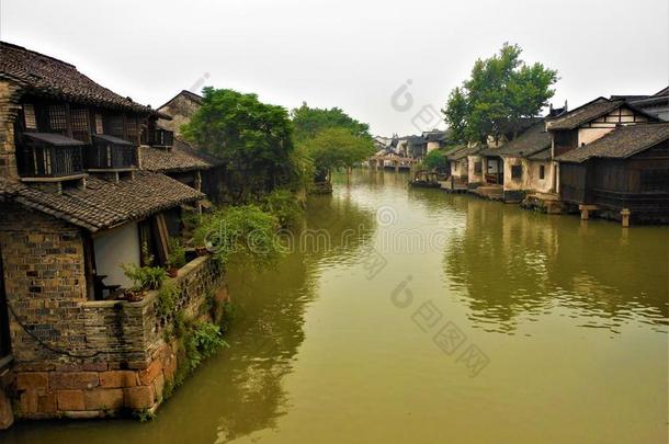 乌镇水城镇,浙江省份,中国.建筑学,组织学