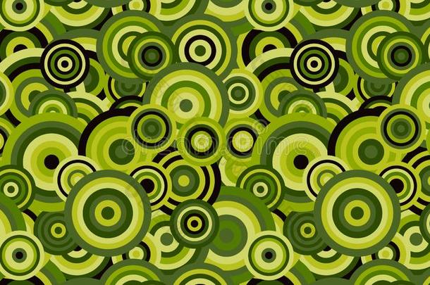 绿色的<strong>重叠</strong>同一中心的圆模式背景