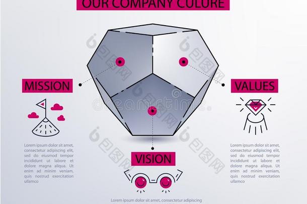 矢量放置关于<strong>公司文化</strong>偶像.理念代表团.视力.人名