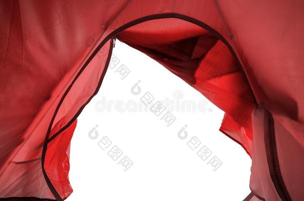 里面的关于红色的帐篷野营和开幕