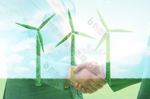 绿色的能量allnumberscalling全数字呼叫生态学观念和商人