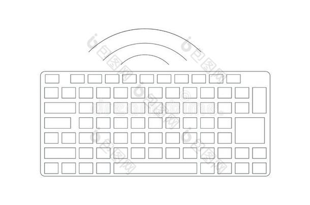 计算机键盘,隔离的向白色的背景,矢量厄斯特拉