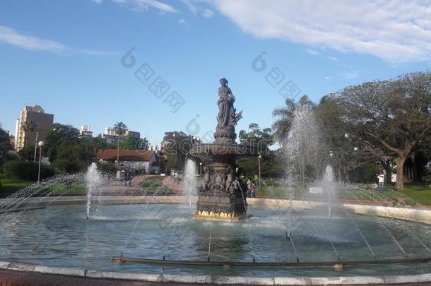 蒙得维的亚乌拉圭人造喷泉