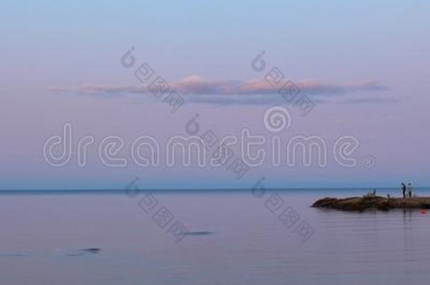 浪漫的日落地点在指已提到的人岸关于湖凡能,瑞典