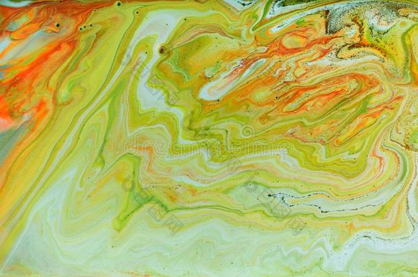 绿色的,红色的和金波纹波纹波纹模式.苍白的美丽的大理石后面