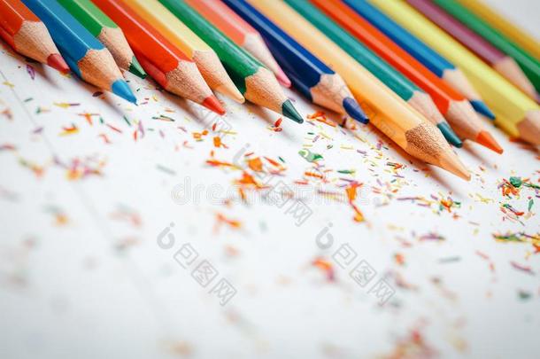 桩关于敏锐的有色的<strong>绘画铅笔</strong>向表