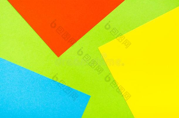 num.四-颜色黄色的绿色的红色的蓝色抽象的卡纸板背景.