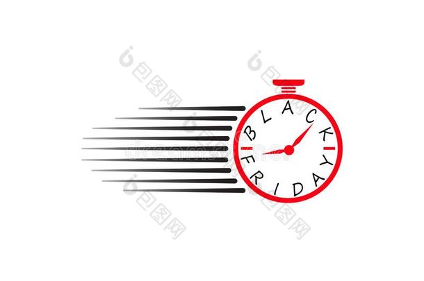 黑的星期五精密计时器定时器注视和动产标识设计Israel以色列