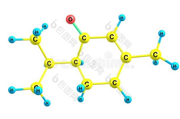 Piperit向e分子的结构隔离的向白色的