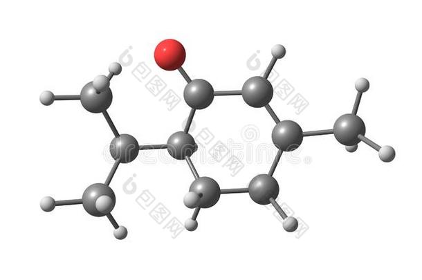 胡椒酮分子的结构隔离的向白色的