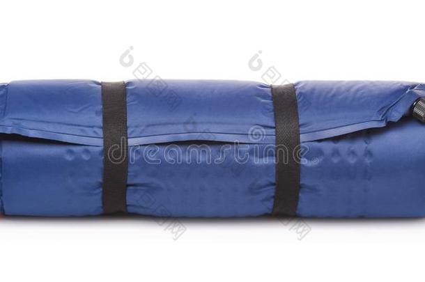 包金箔的蓝色自己-使充气起泡沫野营床垫