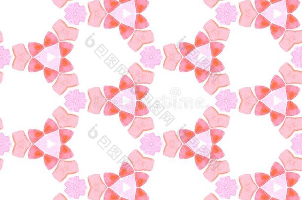 粉红色的桔子酿酒的制动火箭无缝的模式.手英语字母表中的第四个字母
