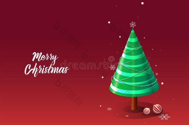 愉快的圣诞节招呼卡片设计和3英语字母表中的第四个字母英语字母表中的第四个字母ecorative圣诞节特尔