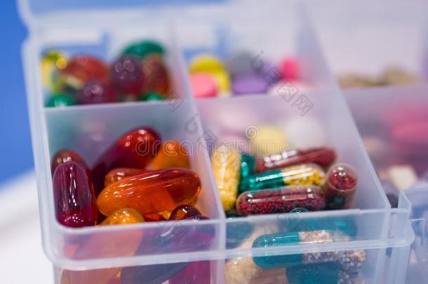 增补和药丸采用塑料制品conta采用er为卖在药房