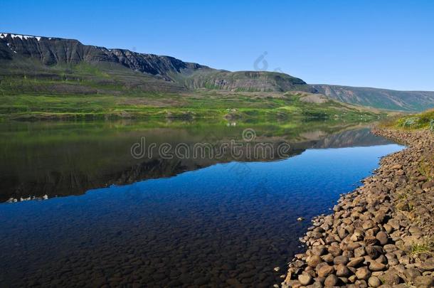 美丽的冰岛的风景,一河,mount一ins