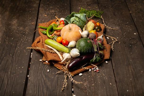 新鲜的农场蔬菜,有机的健康的食物.农业收割
