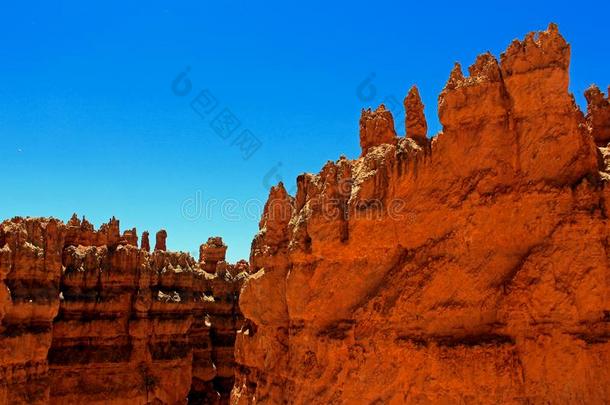 峡谷墙或鱼鳍风景在纳瓦霍人圈跟踪,峡谷NationalPark布赖斯峡谷国家公园峡谷