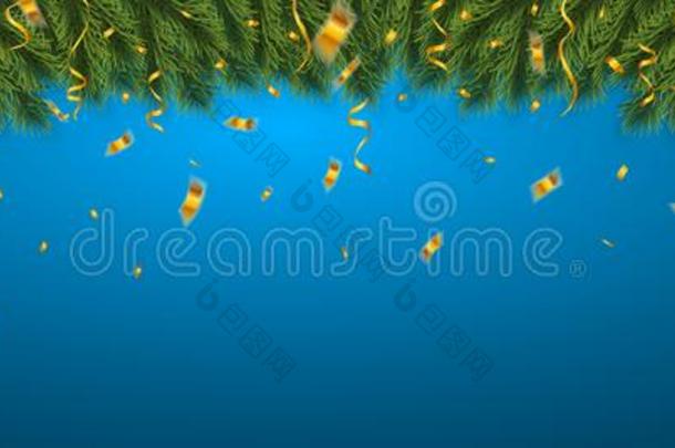 节日的圣诞节或新的年背景.圣诞节枞树糠