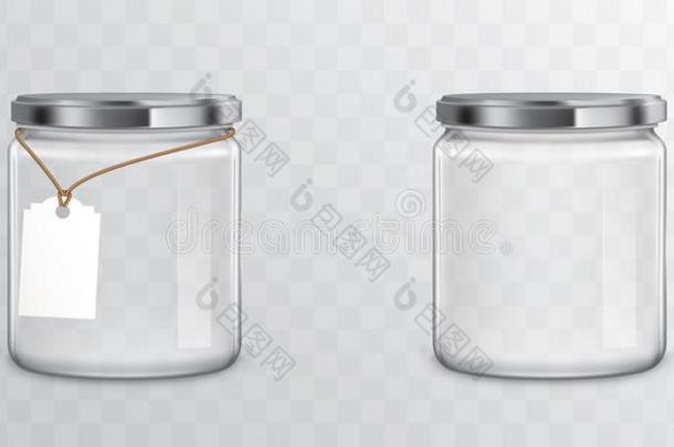 玻璃罐子和金属自由基和加标签于