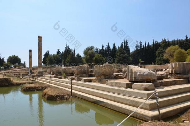 阿波罗Clarios庙,build的过去式和过去分词采用小亚细亚西岸地名,神圣的泉,伊兹密尔,修理的人