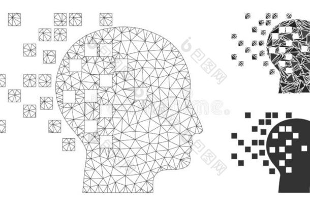 数字的心矢量网孔2英语字母表中的第四个字母模型和三角形马赛克偶像