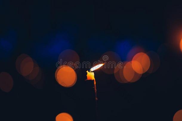 蜡烛和灯笼在指已提到的人灯笼节日在夜
