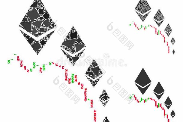 以太<strong>通货紧缩</strong>图表马赛克偶像关于不平坦的部