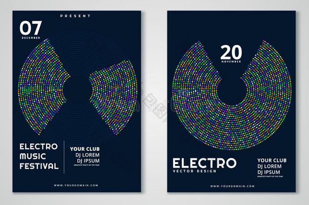 电子的<strong>音乐节</strong>日最小的<strong>海报</strong>设计.矢量厄斯特拉