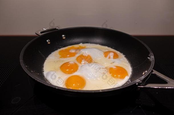 采用一bl一ck圆形的油炸p一n6喝醉了的卵
