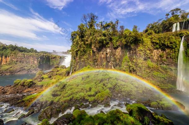 伊瓜苏国家的公园,阿根廷-指已提到的人彩虹越过指已提到的人海域关于