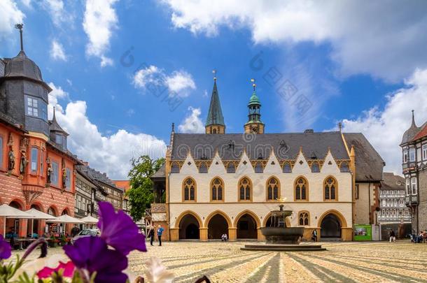 哥斯拿,德国-马克普拉特兹采用指已提到的人在历史上重要的老的城镇中心关于