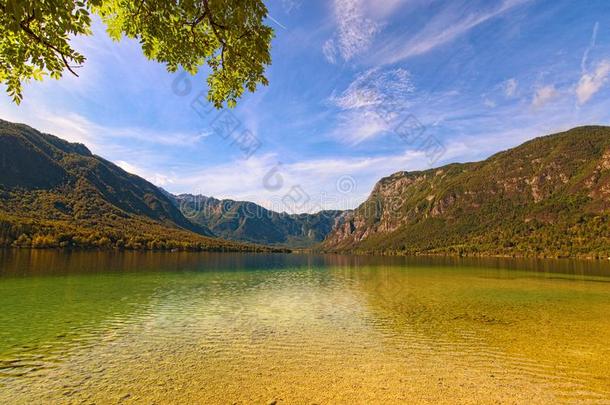风景优美的自然风景关于指已提到的人博希尼湖博希尼sko湖和