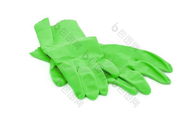 绿色的颜色橡胶胶乳拳击手套为清洁.