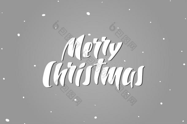 愉快的圣诞节题词书法的字体设计.国会议员