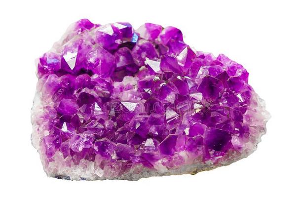 紫罗兰结晶石头宏指令矿物.紫色的粗糙的紫蓝色宝石石英