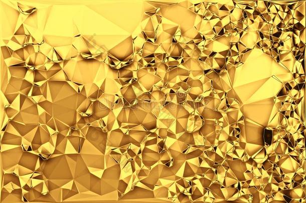 金三角形马赛克金色的多角形的,模式抽象的