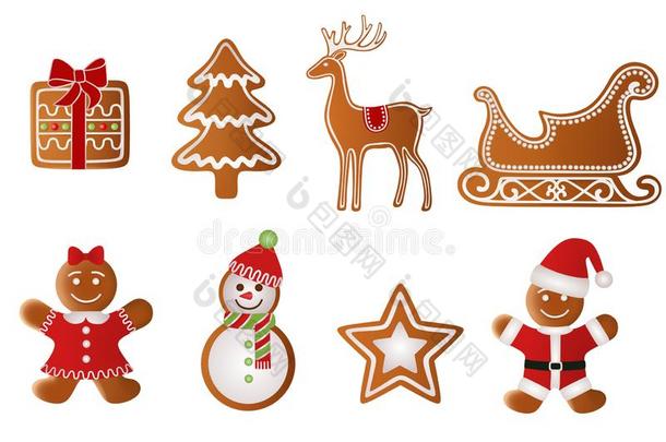 圣诞节赠品,树,驯鹿,雪橇,女孩,雪人,星和英文字母表的第19个字母