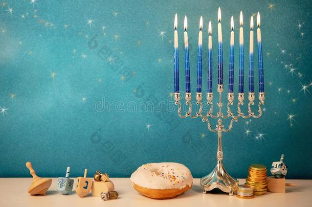 观念关于关于犹太人的虔诚的假日光明节和辉煌的