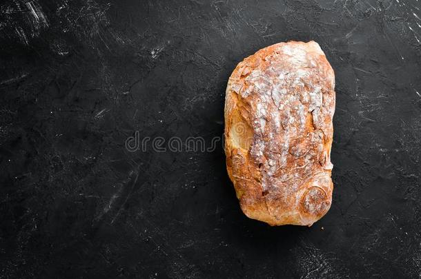 恰巴塔恰巴塔新鲜的面包.顶看法.