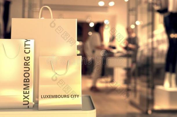 袋和卢森堡公国城市文本.购物采用卢森堡公国有关系的3