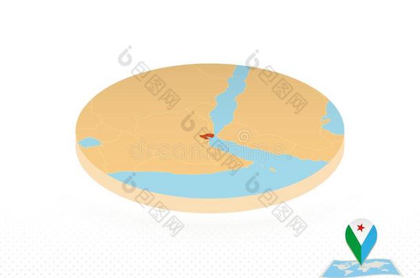 吉布提地图有计划的采用等大的方式,桔子圆地图