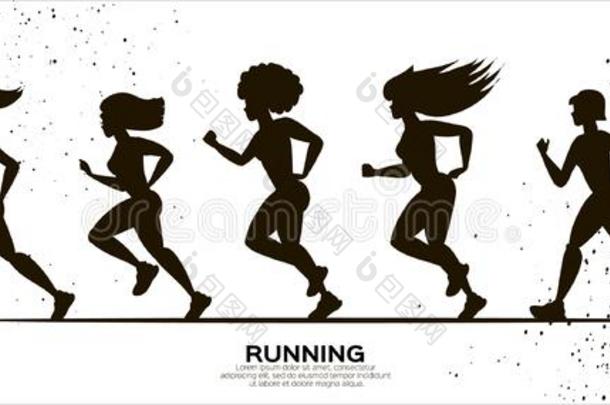 年幼的女盥洗室跑步.幸福的健康女人.女人跑步的人采用bifidobacteriumlactentis乳糖双歧杆菌