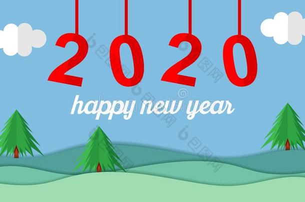 幸福的新的年<strong>2020</strong>,日历<strong>2020</strong>标识矢量