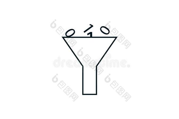 成漏斗形：描述膀胱底及膀胱尿道交接区资料偶像矢量.简单的平的象征.完美的象形文字